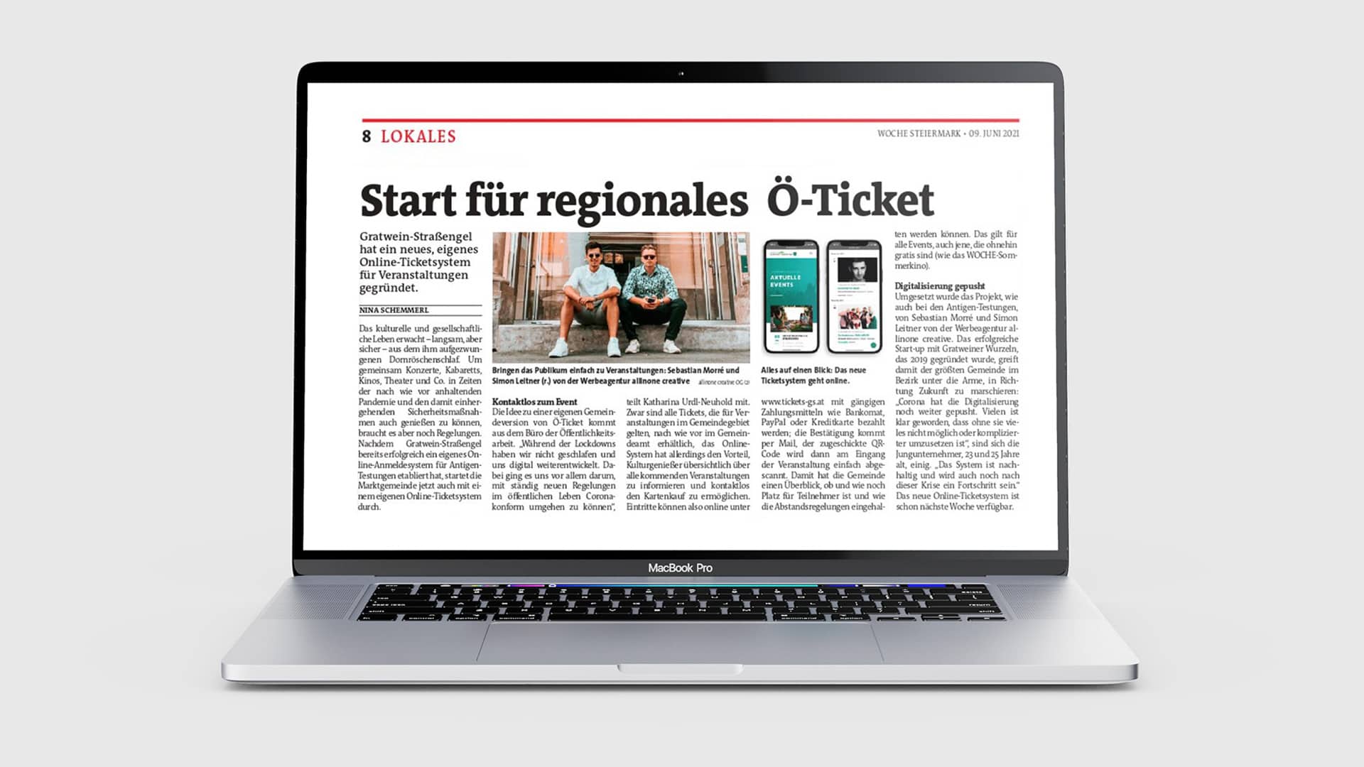 Regionale Ticketplattform Gratwein-Straßengel Webdesign Werbeagentur Graz